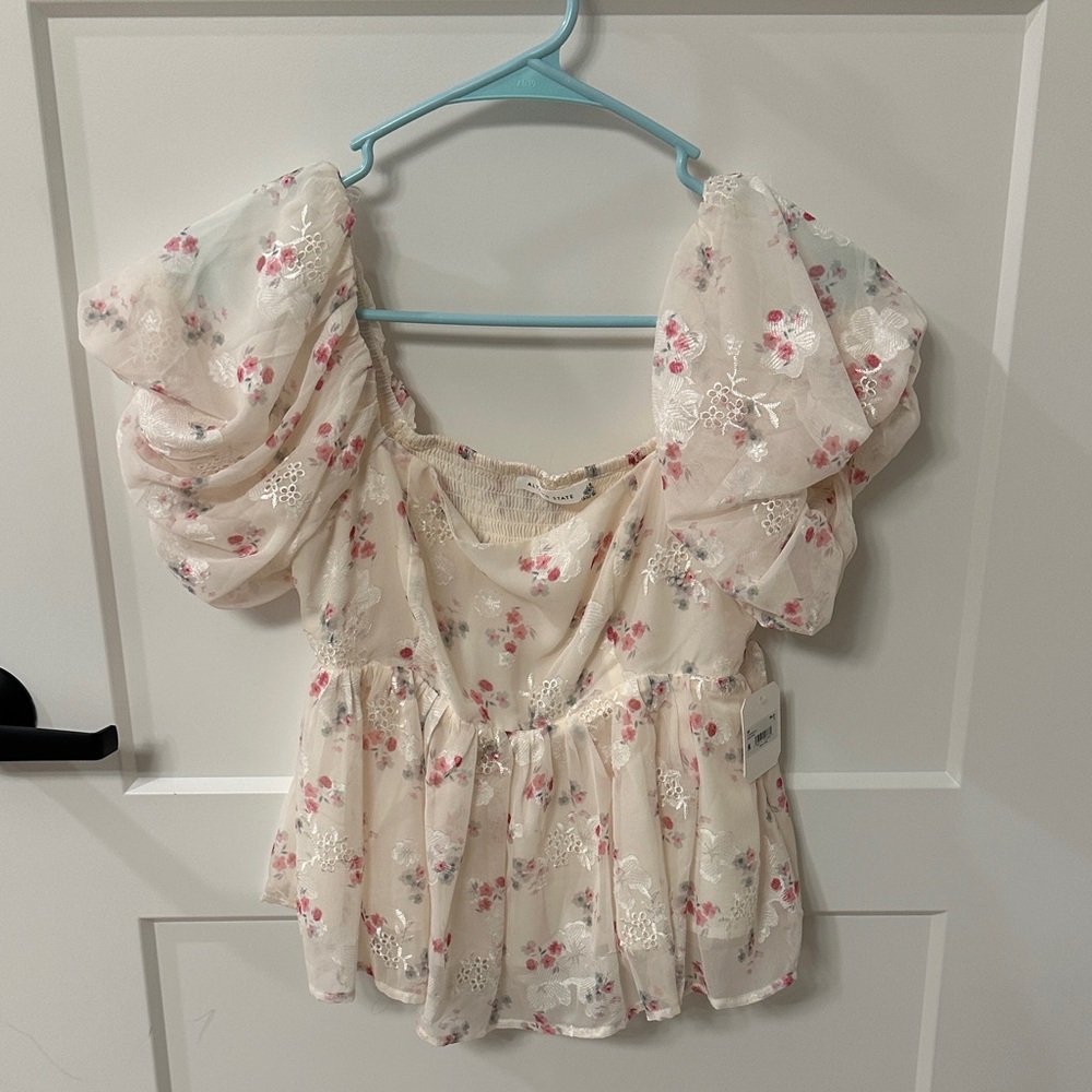 Altar'd State Floral Babydoll Top